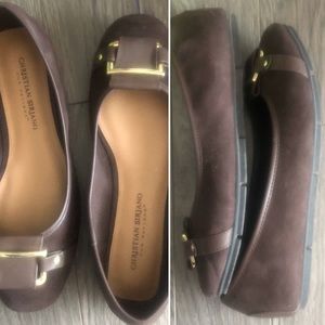 Christian Siriano flats faux suede size 7